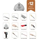 Barba Fh-46 Set Üstü Hibrit Bahçe Fırını - Yeni Nesil Gazlı ve Odunlu Taş Fırın-Pro Paket