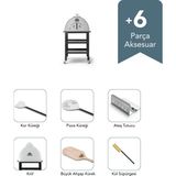 Barba Fh-46/s Sehpalı Hibrit Bahçe Fırını - Yeni Nesil Gazlı ve Odunlu Taş Fırın - Mega Paket
