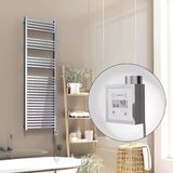 Barbados Elektrikli Havlupan 500X1600 Krom (Ktx3 Termostat) 600W Spiral Kablolu