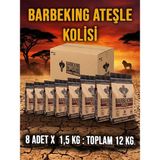 Barbeking Ateşle Koli 8 x 1,5 kg = 12 Kg. ( Kendinden Tutuşturuculu Pratik Mangal Kömürü )