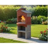 Barbekü Gross Çrk Yapı 70 Lik Hazır Beton Barbekü - Gri - Kırmızı