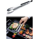 Barbekü Mangal Maşası Kilitlenebilir 46CM Paslanmaz Çelik Uzun Maşa AF079