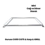Barbekü Mangal Mini Cağ ve Döner Şiş Standı (Krom Kaplı)