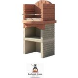 Barbekü Piknik Model 70 Lik Hazır Beton - Gri - Kırmızı