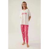 Barbie 1704 Pamuklu Anne Kız Kısa Kollu Kadın Pijama Takımı
