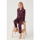 Barbie 1767-3 Kız Çocuk Gömlek Pijama Takımı