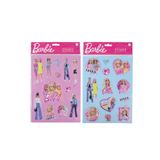 Barbie 2 adet farklı figürler kabartmalı büyük boy sticker kız çocuk seti