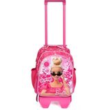Barbie 5655 Pembe Lisanslı Tekerlekli Okul Sırt Çantası