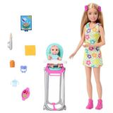 Barbie Aksesuarlarla Birlikte Gelen Barbie Skipper Bebek Ve Oyun Seti, Yemek Zamanı Temalı Bebek Bakıcılığı Seti, Renk Değiştiren Oyuncak, Ht