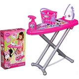 Barbie Barbi Çocuk Oyuncak Ütü Seti - Ütü Masası, Makinesi, Sepetli Askı Evcilik Kız Oyuncakları