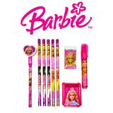 Barbie Barbie Lisanslı Kurşun Kalem,Ve Yumurtlayan Set 9 Parça
