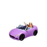 Barbie Barbie Ve Havalı Arabası Araba Mavi Elbiseli Model Bebek - Mor