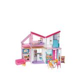 Barbie Barbie'nin Muhteşem Malibu Evi 6 Odalı Pembe Kutu Oyun Seti