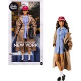 Barbıe® @barbiestyle™ - New York | New York Sokak Modası Kıyafetleri Giyen Koleksiyona Uygun Moda Haftası Bebeği JJX32