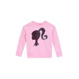 Barbie Baskılı Kız Çocuk Sweatshırt Brb5Wg-Swt6624, Pembe - Gümüş, 7-8 Yaş