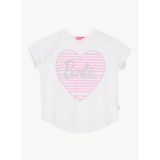 Barbie Baskılı Kız Çocuk T-Shirt, 5-6 Yaş, 5003327089, Ekru, Kız çocuk