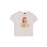 Barbie Baskılı Kız Çocuk T-Shirt, 7-8 Yaş, 5003221831, Ekru, Kız Çocuklar