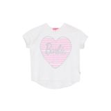 Barbie Baskılı Kız Çocuk T-Shirt, 7-8 Yaş, 5003327089, Ekru, Kız çocuk