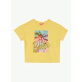 Barbie Baskılı Kız Çocuk T-Shirt, 7-8 Yaş, 5003327124, Sarı, Kız Çocuklar