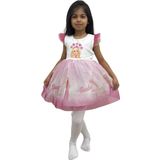 Barbie Baskılı Kız Elbise 2/5 yaş