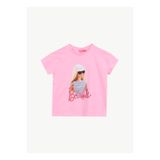 Barbie Baskılı Pembe Kız Çocuk T-Shirt BRB6SG-TST6414