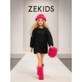 Barbie Bebek İçin El Örgüsü Kazak Çanta Şapka Ayakkabı Dörtlü Set Barbie Bebek Dahil Değildir -15936