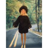 Barbie Bebek Için Handmade Elbise ve Şapka - 01-Siyah