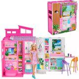 Barbie Bebek Ve Evi Oyun Seti; Mutfak, Banyo, Çatı Katı Yatak Odası Ve Salon Dahil 4 Oyun Alanı Bulu