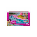 Barbie Bebek ve Teknesi Oyun Seti, Oyuncak Köpek ve Aksesuarlar ile Suda Yüzer, 3-7 Yaş