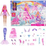 Barbie - Bebekli Noel Takvimi Ve Tek Boynuzlu At Ve Hayvanlarla Birlikte 24 Sürpriz Aksesuar, Moda B