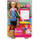 Barbie Ben Büyüyünce Meslek Setleri Sarışın Resim Öğretmeni