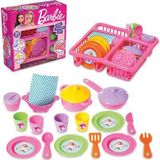 Barbie Bulaşıklık - Mutfak Setleri - Ev Oyuncak Setleri - Bulaşık Seti - Barbie Bulaşık Seti