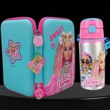 Barbie Büyük Kalem Çantası 16X23 , Barbie Alüminyum Matara Premium Set