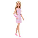 Barbie Büyüleyici Parti Bebekleri Pembe Kareli Elbise FBR37-JJN56