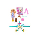 Barbie Chelsea Meslekleri Öğreniyor™ Chelsea Uçakta Oyun Seti, Pervaneli uçak, 7 aksesuar HTK38