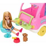 Barbie Chelsea'nin Karavanı HNH90 Eğlenceli Tasarım ile 0-2 Yaş Çocuklar İçin Oyun Seti