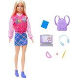 Barbie Çıkarılabilir Kıyafetler Giyen Sarı Saçlı Okulumu Seviyorum Bebek Ve Sırt Çantasıyla D