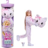Barbie Cutie Reveal Bebek Ve Aksesuarları, Yumuşak Dostlar Serisi Kedicik, Renk Değişimi Ve Mini Evc
