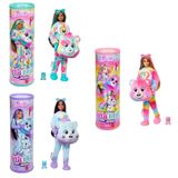 Barbie Cutie Reveal Care Bears Series 2, Barbie Bebeği ve Peluş Ayı, Renk Değiştiren Saç, Kostüm Seti