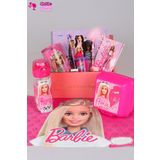 Barbie Dekomus Özel Kutulu Lisanslı Matara,beslenme Örtüsü,beslenme Kabı,tüylü Geçmeli Kurşun Kalem,