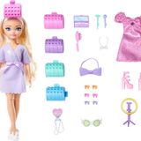 Barbie Dream Besties BARBIE İLE HAZIRLAN şekillendirilmiş saçlı Barbie 'Malibu' bebek, sürpriz saç aksesuarları ve 15'ten fazla görünüm, JGG38