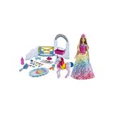 Barbie Dreamtopia Bebek Ve Tek Boynuzlu At, Renk Değiştiren Tuvaletiyle Tek Boynuzlu At Ve 18 Akses
