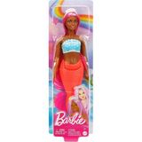Barbie Dreamtopia Deniz Kızı Bebekler - Kırmızı Kuyruk Beyaz Taç - Mavi - Pembe