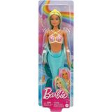 Barbie Dreamtopia Deniz Kızı Bebekler - Mavi Kuyruk Sarı Taç - Mavi - Beyaz