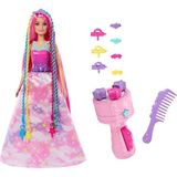 Barbie Dreamtopia Örgü Saçlı Bebek ve Aksesuarları Oyun Seti JCW55 - Standart