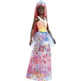 Barbie Dreamtopia Prenses Bebek Açık Pembe Saçlı, Işıltılı Korse, Prenses Etek ve Taçlı