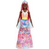 Barbie Dreamtopia Prenses Bebekler Serisi HGR13 Açık Pembe Renkli Çiçek Desenli Model Bebek