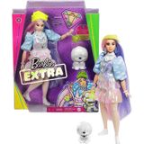 Barbie Extra Green Cap Long Purple And Pink Hair