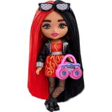 Barbie Extra Mini Bebekler Siyah Ceketli Aksesuarlı Oyuncak