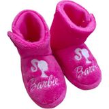 Barbie Figürlü Kız Çocuk Panduf Pembe Kaydırmaz Taban - Fuşya